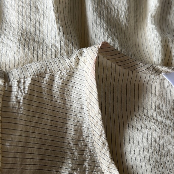 ANINE BING Madison Silk Mini Boho Dress White Black Stripe Size XS - Picture 13 of 15